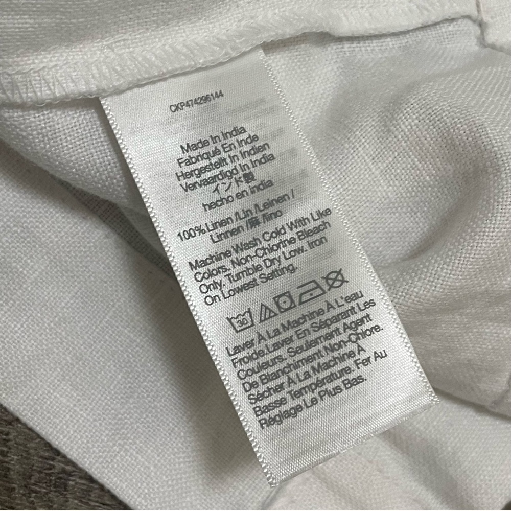 MADEWELL Goldie Midi Dress 100% Linen White Sleeveless Slit Size 6 NWT - Picture 9 of 10